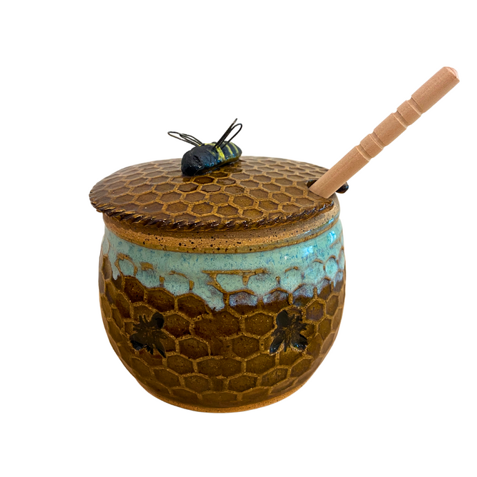 Honeycomb Honey Pot