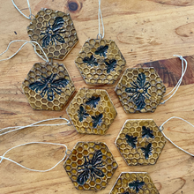Load image into Gallery viewer, Three Bee Ornament